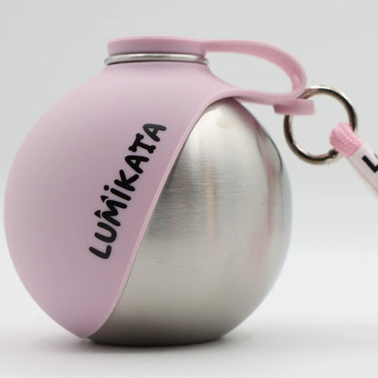 Lumikata 2-in-1 Portable Dog Water Tumbler with Silicone Bowl - 10oz Stainless Steel Leak-Proof Water Bottle for On-the-Go Hydration