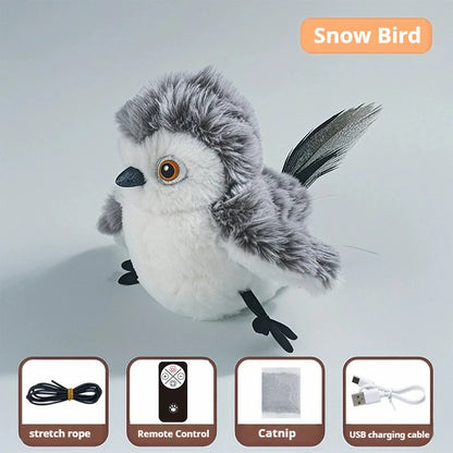 Engage Your Cat with the Flappy Bird Interactive Plush Toy - USB Rechargeable Remote Control for Endless Fun!