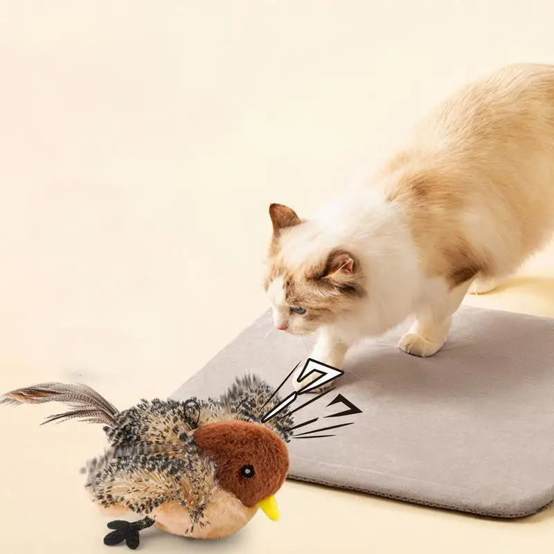 Engage Your Cat with the Flappy Bird Interactive Plush Toy - USB Rechargeable Remote Control for Endless Fun!