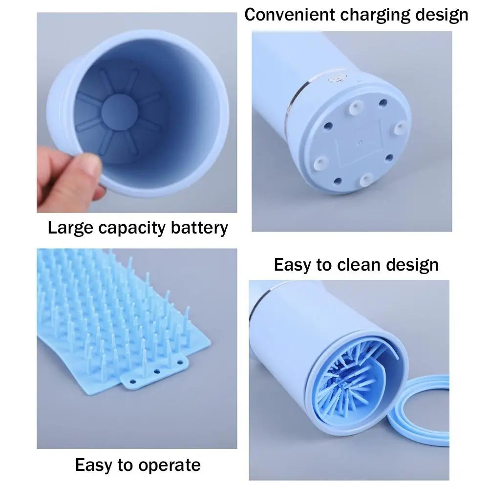 Revolutionary Portable Dog Paw Washer - Effortless Cleaning for Small to Medium Dogs and Cats, USB Rechargeable & Automatic!