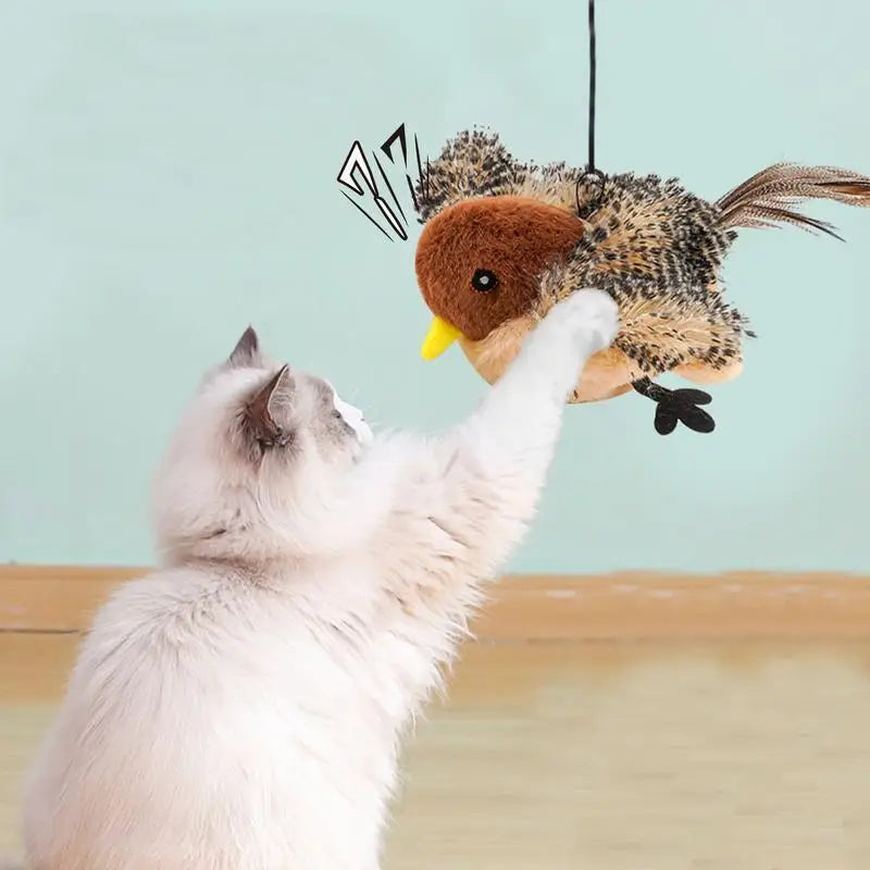 Engage Your Cat with the Flappy Bird Interactive Plush Toy - USB Rechargeable Remote Control for Endless Fun!