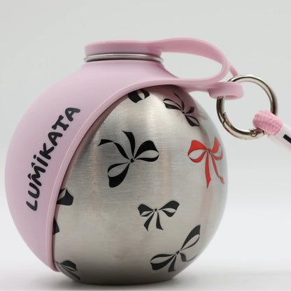 Lumikata 2-in-1 Portable Dog Water Tumbler with Silicone Bowl - 10oz Stainless Steel Leak-Proof Water Bottle for On-the-Go Hydration
