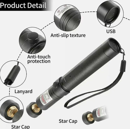 Rechargeable Green Laser Pointer/ Line Light Flashlight Long Distance Range for TV/LED/LCD Screens Flashlights Presentation, Laser Pointer Toy，Office / Outdoors / Cat/Astronomic / Construction Pet Supplies Cat Toy Petlovers